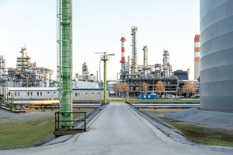 OMV Oil Refinery in Schwechat, Austria.